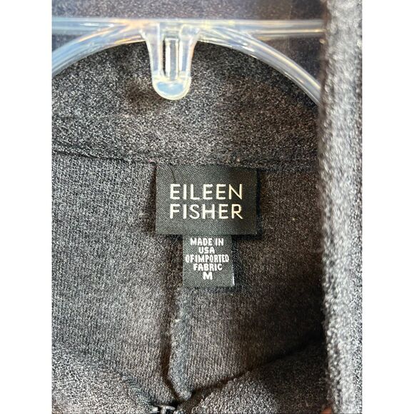 Eileen Fisher Zip Jacket Gray Wool Knit Women’s M Minimalist Luxe Loungewear - Picture 9 of 13